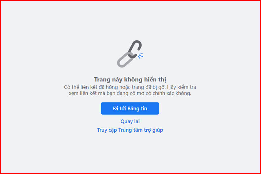 Trang Web không còn được hiển thị